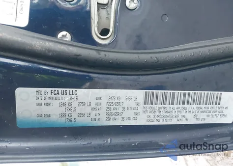 2017 Dodge Journey Sxt z USA, uszkodzony, nr VIN 3C4PDCBG1HT531897